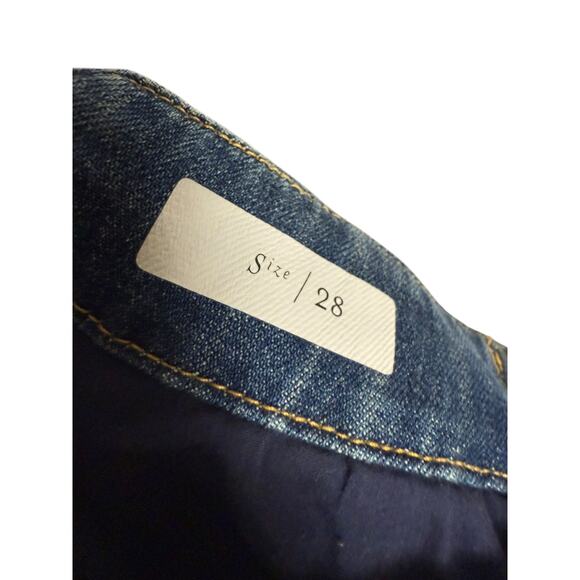 Anthropologie Pilcro and the Letterpress Cropped Wide Leg Pleated Blue Jeans 28 - Picture 10 of 11